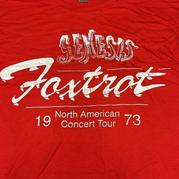 Genesis Foxtrot Tour Men’s Red Short Sleeve T-Shirt Size XL - Picture 8 of 8
